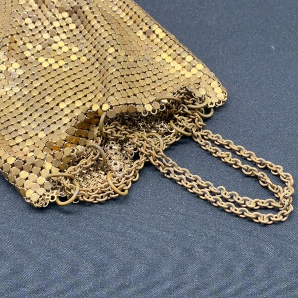 Vtg Whiting & Davis Gold Mesh Metal Change Key Purse Set Signed Made in USA NOTE - Picture 12 of 12